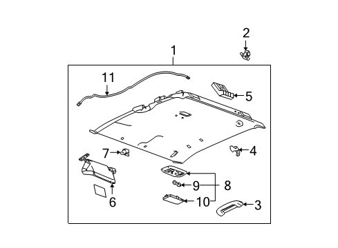 2005 Chevy Colorado Interior Trim - Cab Diagram 6 - Thumbnail