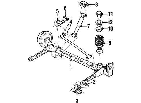 2004 Oldsmobile Silhouette Rear Suspension Components Diagram 4 - Thumbnail