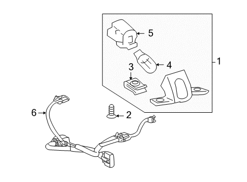 2010 Hummer H3T License Lamp, Rear Diagram for 22799748