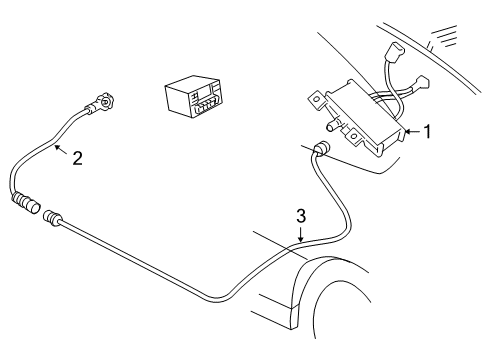 2006 Pontiac GTO Antenna Diagram for 92156117