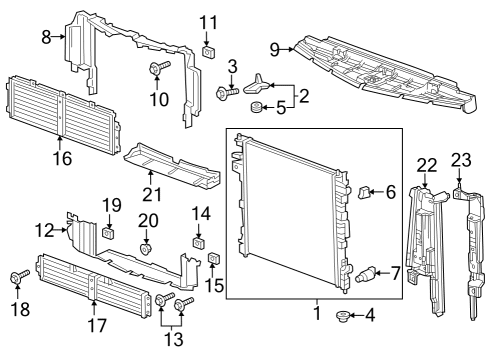 2022 Chevy Traverse Air Deflector Diagram for 84395212