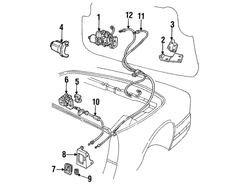 1991 Cadillac Allante Compartment Lid Diagram