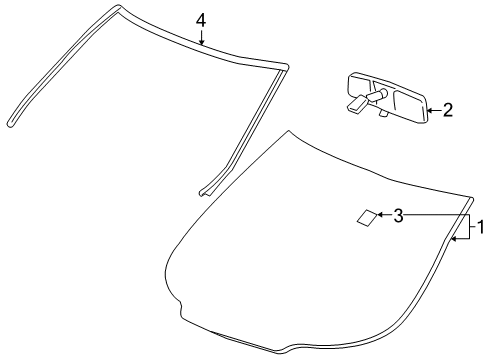 2006 Saturn Relay Glass - Windshield Diagram