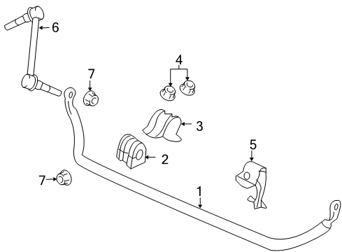 2008 Pontiac G8 Stabilizer Bar & Components Diagram 2 - Thumbnail