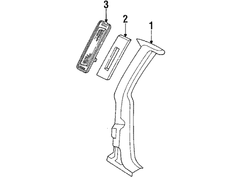 1992 Cadillac Brougham Center Pillar Diagram