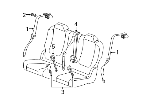 2005 Chevy Malibu Rear Seat Belts Diagram