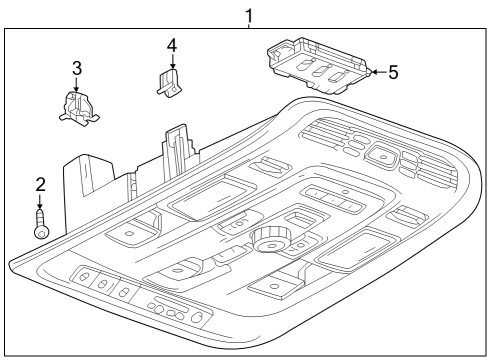 2024 Chevy Tahoe Overhead Console Diagram