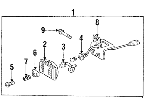 1992 Buick Regal Lens Assembly, Front Driver Side Diagram for 16512631