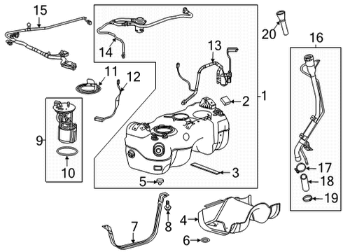 2023 Buick Encore GX Pedal Travel Sensor Diagram for 42795022
