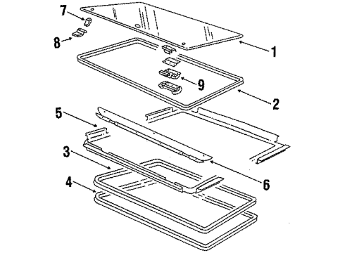 1988 Oldsmobile Cutlass Ciera Sunroof Diagram