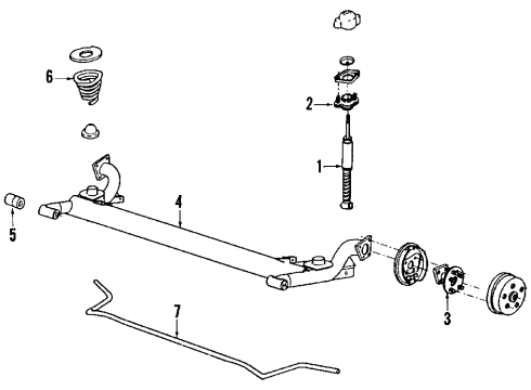 1990 Chevy Corsica Rear Suspension Components Diagram