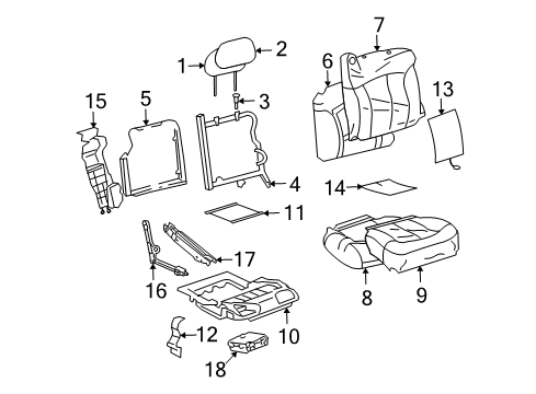 2005 Buick Rainier Seat Cushion Heater Diagram for 89042164