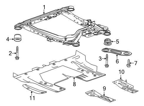 2015 Cadillac XTS Engine Cradle Diagram for 84100292