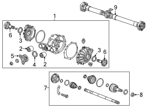 2018 Cadillac ATS Carrier, Final Drive Diagram for 87821840