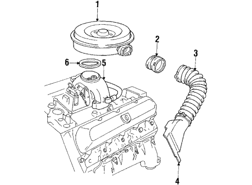 1987 Pontiac Grand Prix Air Inlet - Air Diagram 2 - Thumbnail