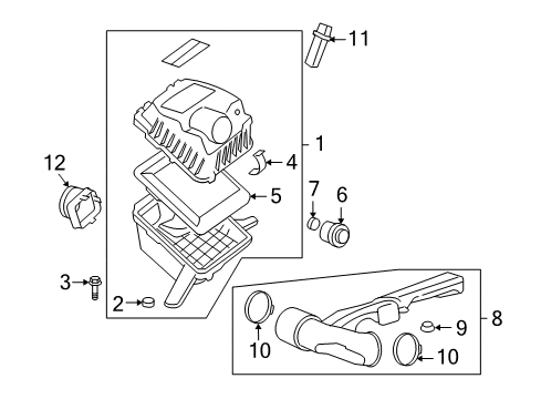 2009 Hummer H3T Intake Tube Diagram for 25872521