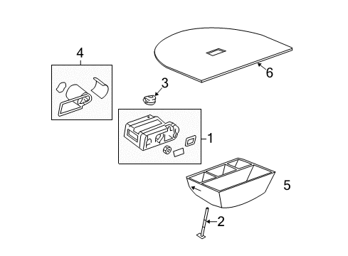 2009 Chevy Malibu Interior Trim - Rear Body Diagram 5 - Thumbnail