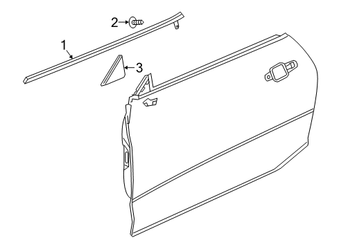 2024 Chevy Camaro Exterior Trim - Door Diagram
