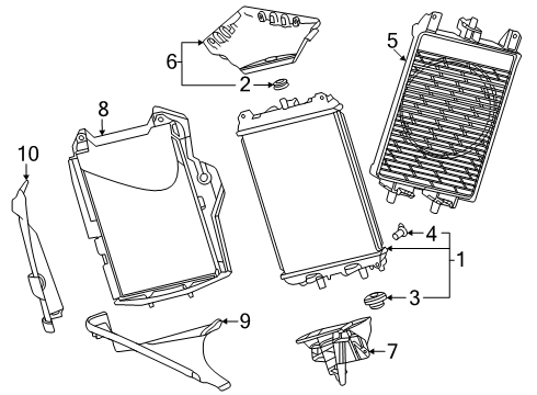 2025 Chevy Corvette Radiator & Components Diagram 9 - Thumbnail