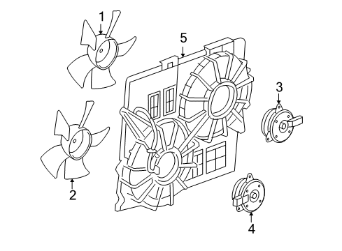 2007 Cadillac STS Cooling Fan Diagram 2 - Thumbnail