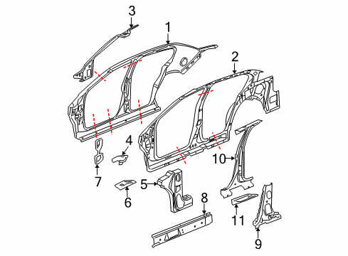 2006 Chevy Cobalt Hinge Pillar Diagram 2 - Thumbnail