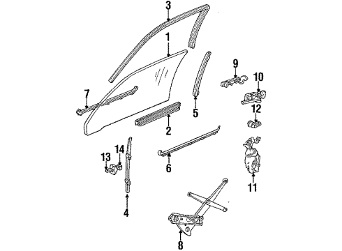 1984 Chevy Chevette Front Door Diagram