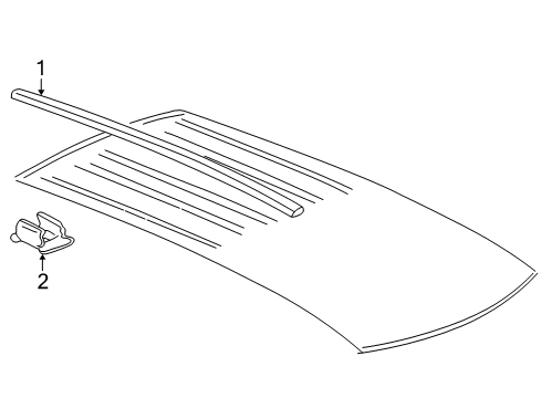 2002 Pontiac Montana Exterior Trim - Roof Diagram
