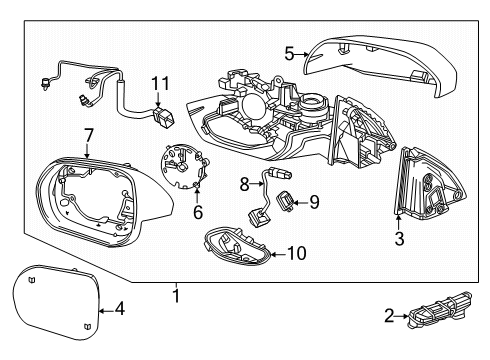 2025 GMC Terrain Camera, Head Up Display & Rear View Camera Diagram for 26449855