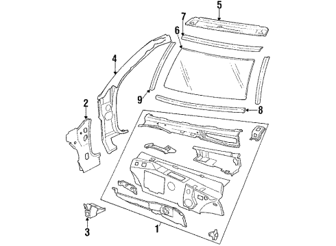 1990 Oldsmobile 98 Reveal Molding, Passenger Side Diagram for 20628340