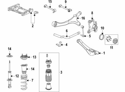 2025 GMC Yukon Lower Control Arm - Rear Diagram