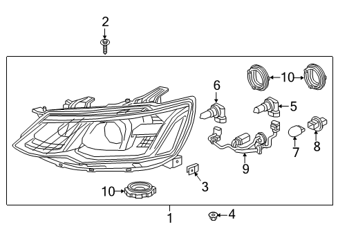 2020 Chevy Sonic Headlamp Components Diagram