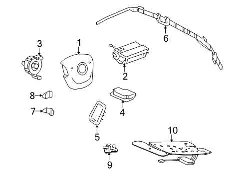 2014 Cadillac CTS Driver Inflator Module Diagram for 84419147
