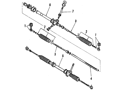 1985 Chevy Spectrum Steering Gear & Linkage Diagram 3 - Thumbnail