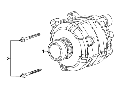 2025 Cadillac CT5 Alternator Diagram for 13552639