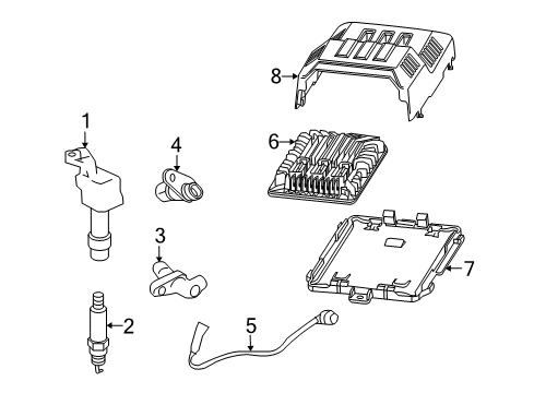 2017 GMC Terrain Spark Plug Diagram for 12681658