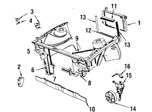 1984 Buick Skylark Fan Motor Diagram for 22134672