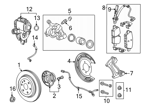2025 Cadillac OPTIQ Rear Brakes Diagram