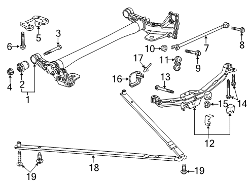 2016 Buick Cascada Support Brace Bolt Diagram for 13400991