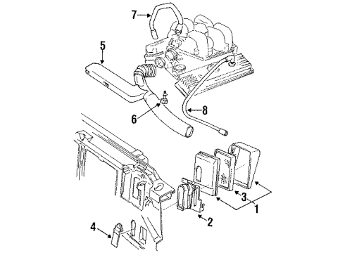 1992 Chevy S10 Blazer Air Inlet Diagram