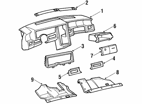 1992 Cadillac Allante Instrument Panel Diagram