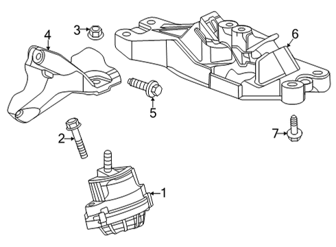 2025 Cadillac CT5 Engine & Trans Mounting Diagram 3 - Thumbnail