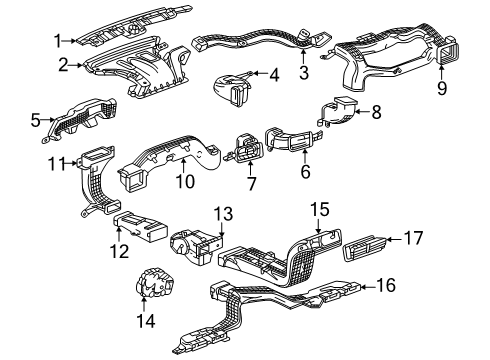 2024 Chevy Silverado EV Ducts Diagram