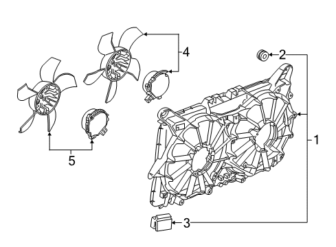 2018 Chevy Silverado 1500 Fan Shroud Lower Insulator Diagram for 15780791