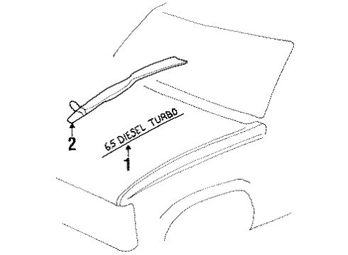 1994 Chevy K2500 Decal Diagram for 15681978