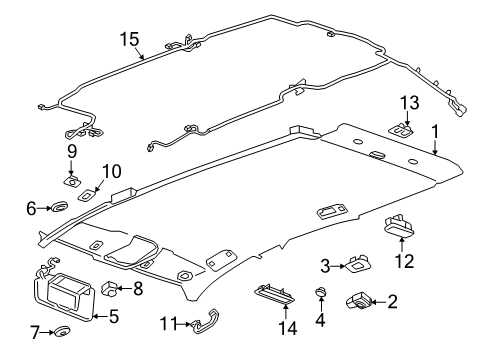 2025 GMC Terrain Handle, Rear Quarter And Roof Rail Assist, Passenger Side Diagram for 85159011