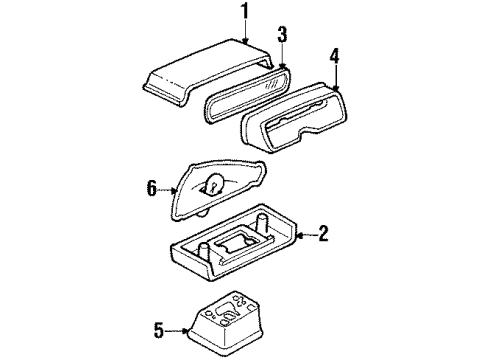 1987 Pontiac Grand Am High Mount Lamps Diagram