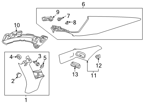 Panel, Rear Quarter Upper (Above Belt), Lower Diagram for 22933592