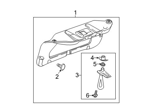 2009 Saturn Aura Pull Strap, Rear Diagram for 10392674