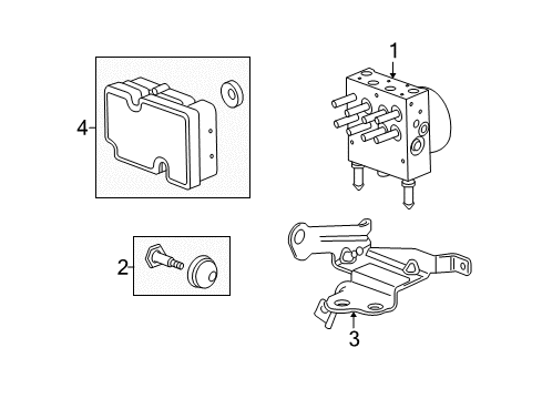2009 Saturn Vue Mount Bracket Diagram for 96626022
