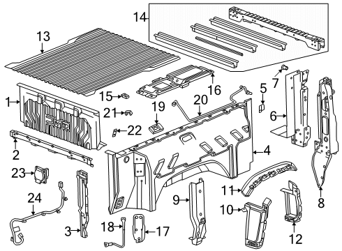2023 GMC Sierra 1500 Power Outlet, Jet Black Diagram for 84766212